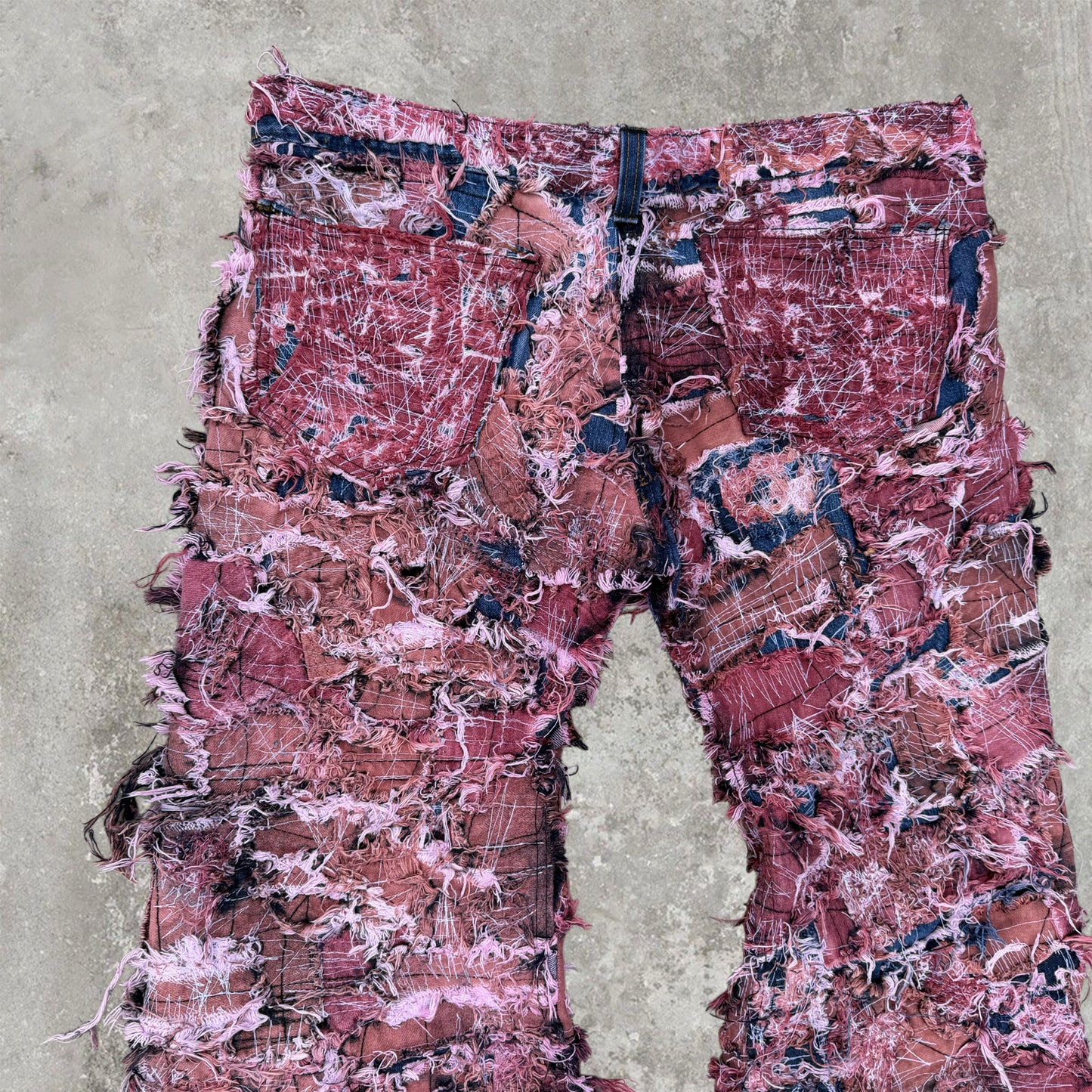 Deconstructed Flare Jeans