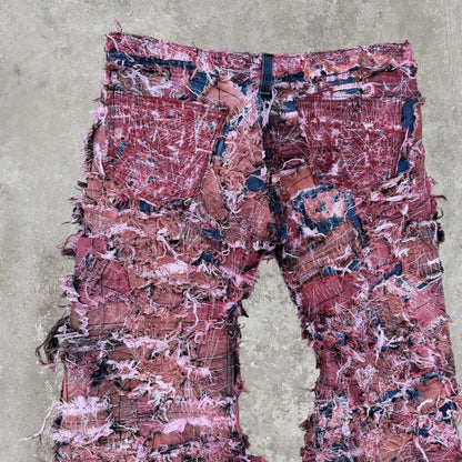 Deconstructed Flare Jeans