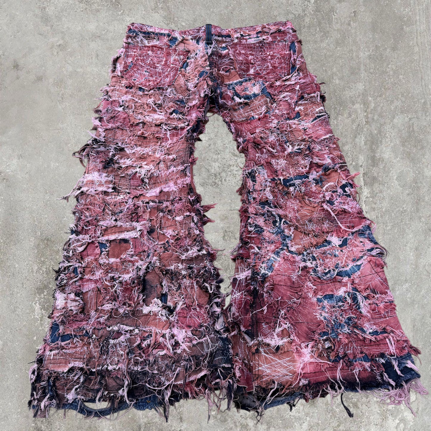 Deconstructed Flare Jeans