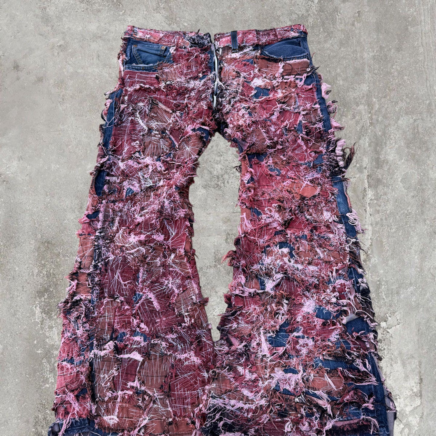 Deconstructed Flare Jeans