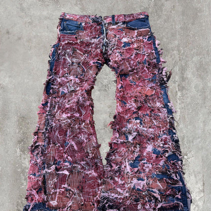 Deconstructed Flare Jeans